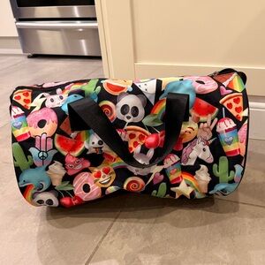 Top Trenz Emoji Print Duffel Bag